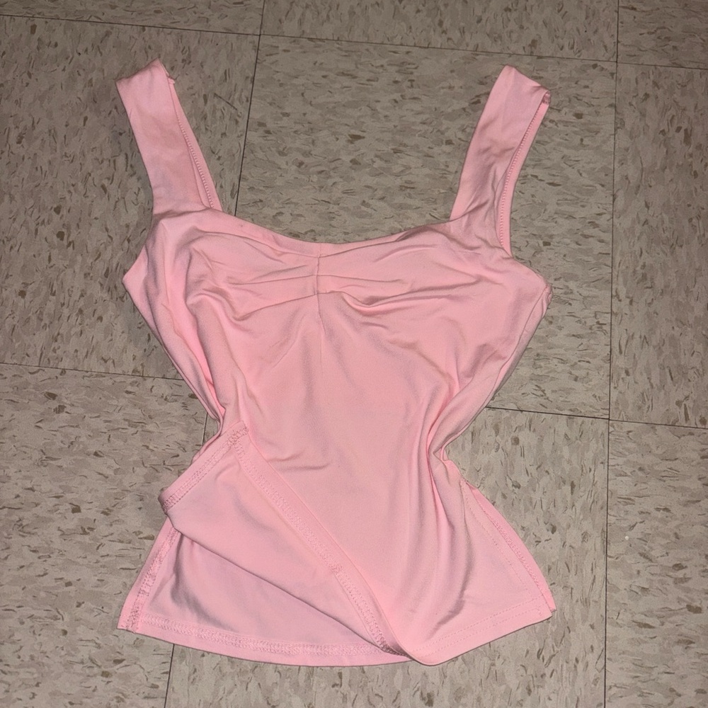 Ribbed Pink Tank Top